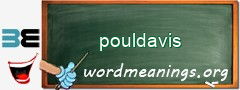 WordMeaning blackboard for pouldavis